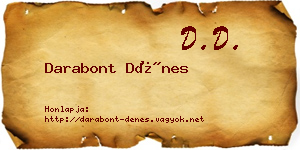 Darabont Dénes névjegykártya